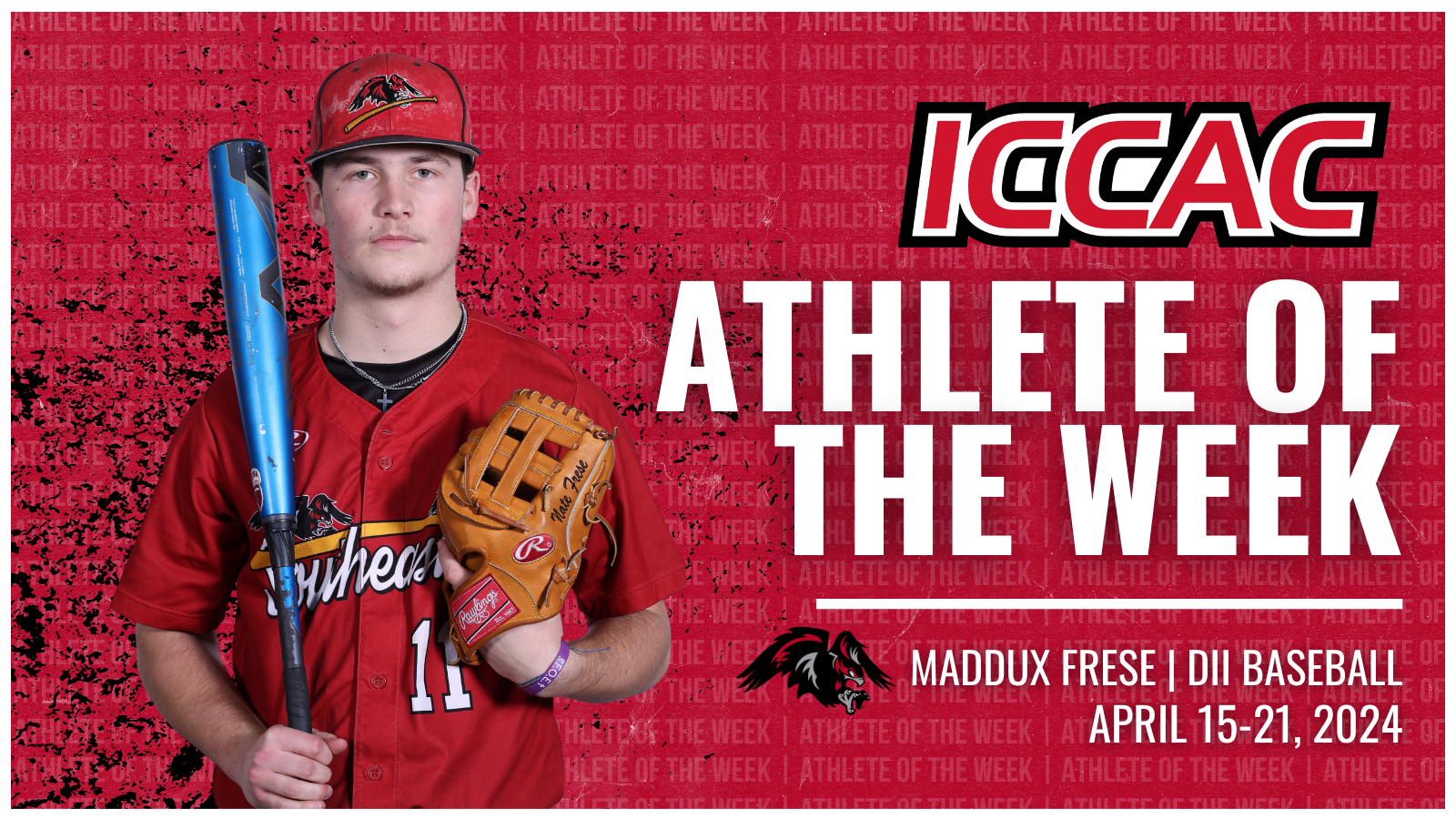 FRESE EARNS ICCAC ATHLETE OF THE WEEK HONORS IN DII BASEBALL