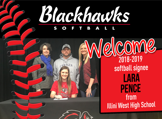 Softball Signs Pence to 2018-2019 Squad