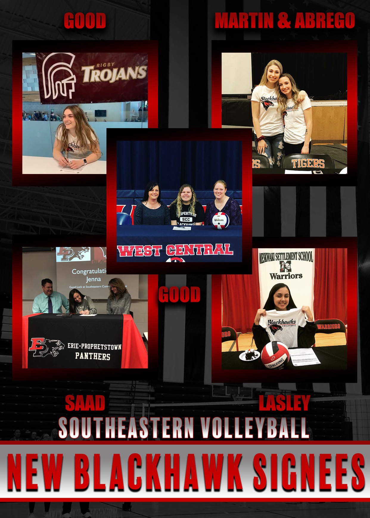 SCC Volleyball Signs Players  to 2019-2020 Roster