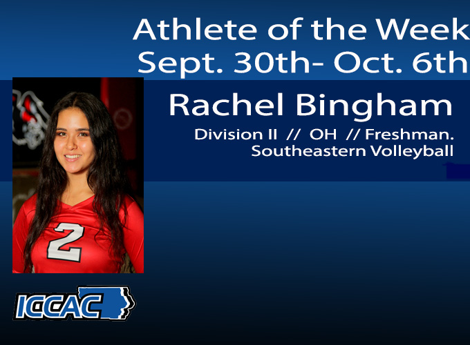 Bingham Earns ICCAC AOTW a Second Time