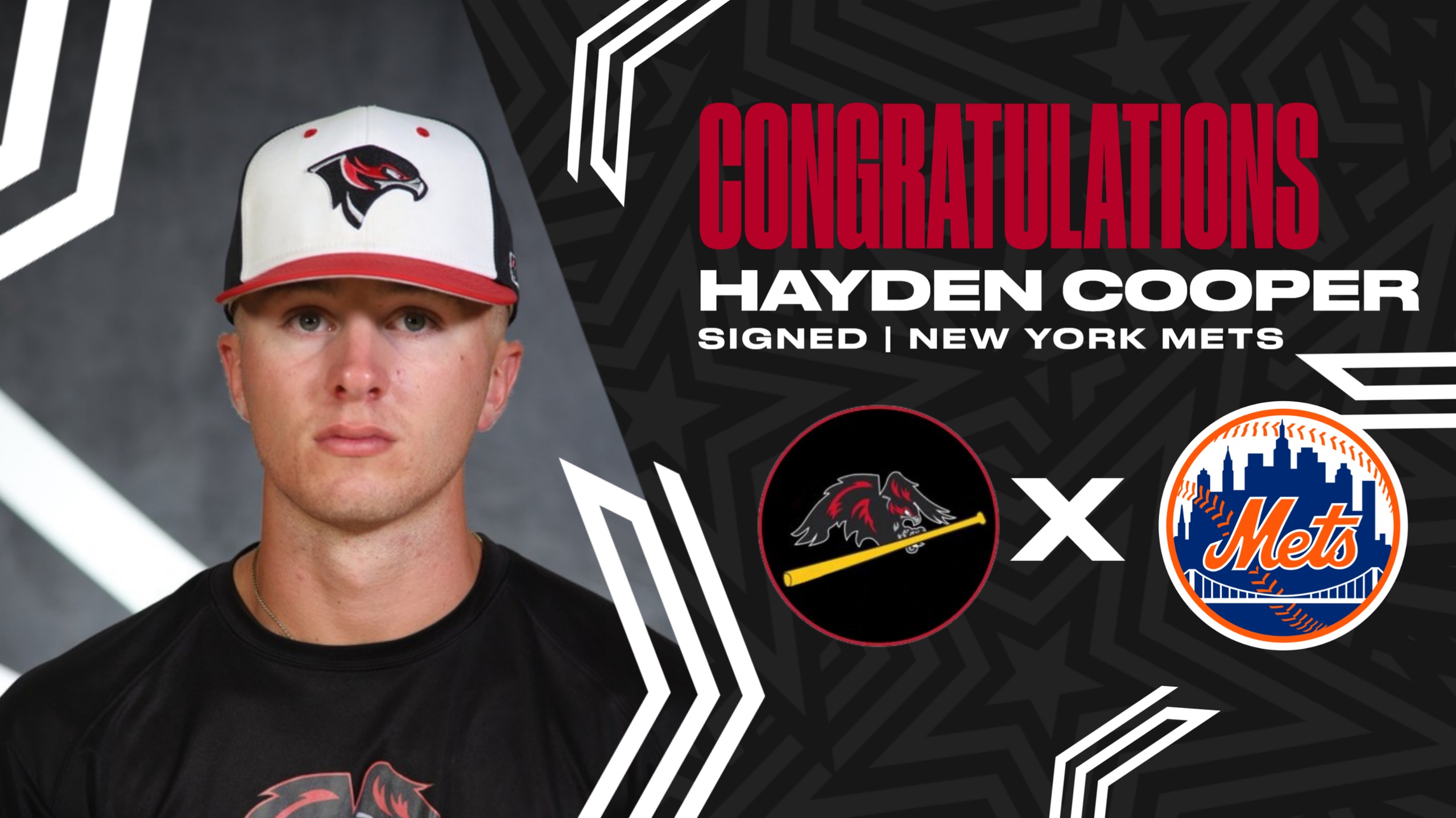 FORMER BLACKHAWK PITCHER HAYDEN COOPER SIGN WITH THE NEW YORK METS